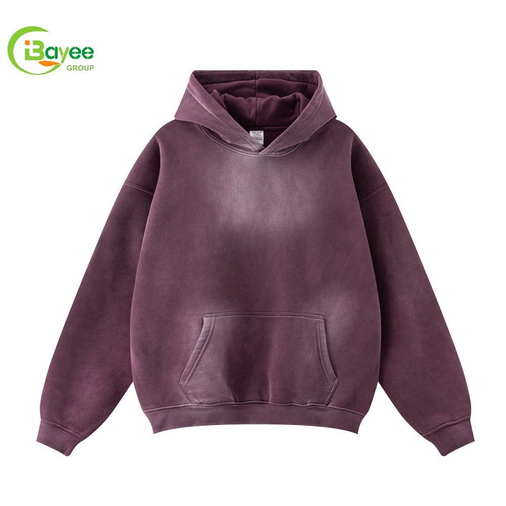 Sweat à capuche violet-gris-blanc