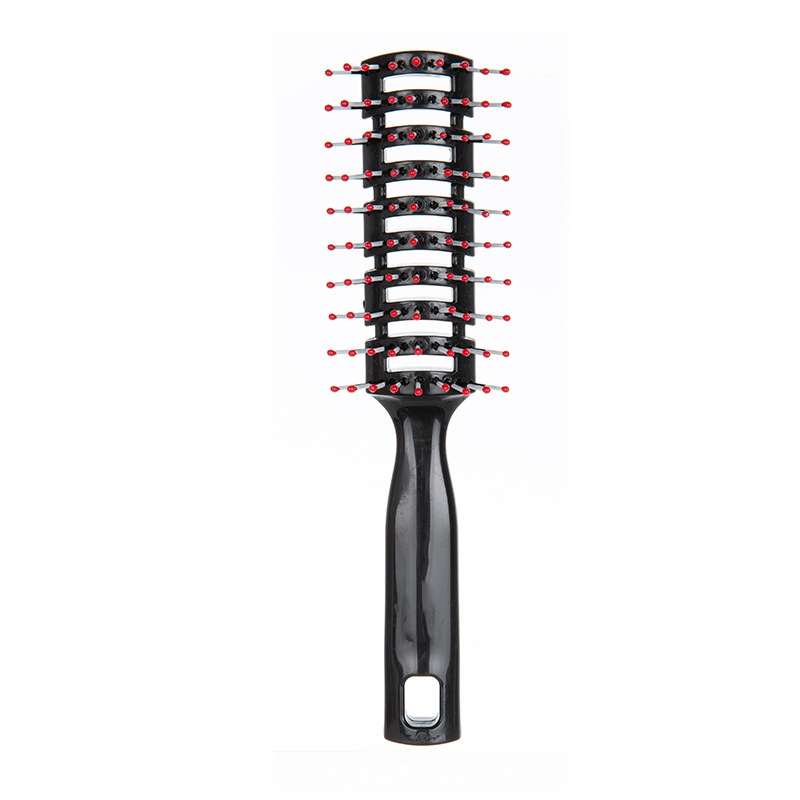 Black comb with red teeth