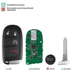 AutelユニバーサルスマートキーAUTELIKEYCL004ALクライスラー4ボタンクライスラー用ユニバーサルスマートキー - Product Image 2