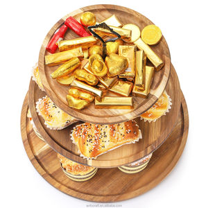 3 Tier gỗ <span class=keywords><strong>cupcake</strong></span> đứng, lớn Acacia bánh hiển thị đứng bằng gỗ tầng món tráng miệng đứng, mộc mạc <span class=keywords><strong>cupcake</strong></span> tháp cho đám cưới - Product Image 5