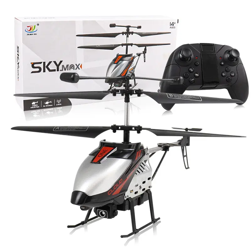 Dron de Metal con Control remoto de 2,4g y 4 canales, helicóptero volador, Avión de juguete, helicóptero Rc con cámara Wifi para niños adultos