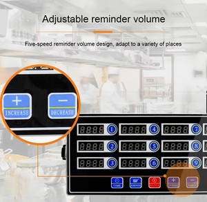 110V220V12チャンネルキッチンタイマー大音量アラーム12 LEDデジタルタイミングリマインダーハンバーガーショップカウントアップカウントダウンストップウォッチ - Product Image 4
