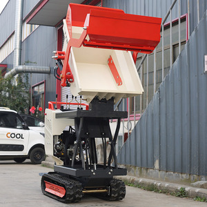 Frete Grátis Mini Dumper 500kg Auto-lifting Pequeno Transportador De Borracha Track Carrinho De Mão Feito na China Machinery