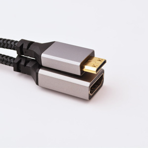 Aluminum 4K 60Hz Mini HDTV to HDTV Female Cable HDR 3D 18Gbps Compatible with <strong>Raspberry</strong> <strong>Pi</strong> Zero DSLR <strong>Camera</strong> Camcorder - Product Image 3