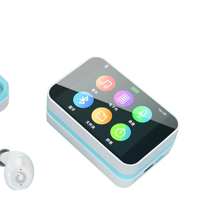 Reproductor de MP3 TWS con tarjeta de memoria SD integrada, auriculares inalámbricos con bluetooth, multifunción, con pantalla LCD inteligente - Product Image 1