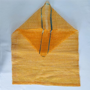 Filato nylon aglio pe legna da ardere mesh net sacks bag potato raschel orange bags 30kg per il confezionamento di legna da ardere