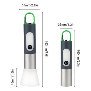 โคมไฟตั้งแคมป์แบบ USB ชาร์จไฟได้ P50ไฟฉาย LED ทรงซังข้าวโพดพร้อมตะขอซูมไฟแฟลชอเนกประสงค์สำหรับใช้กลางแจ้งในบ้าน - Product Image 3