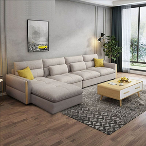 2025便宜客厅家具l形亚麻技术布组合沙发套装家具客厅价格优惠 - Product Image 4