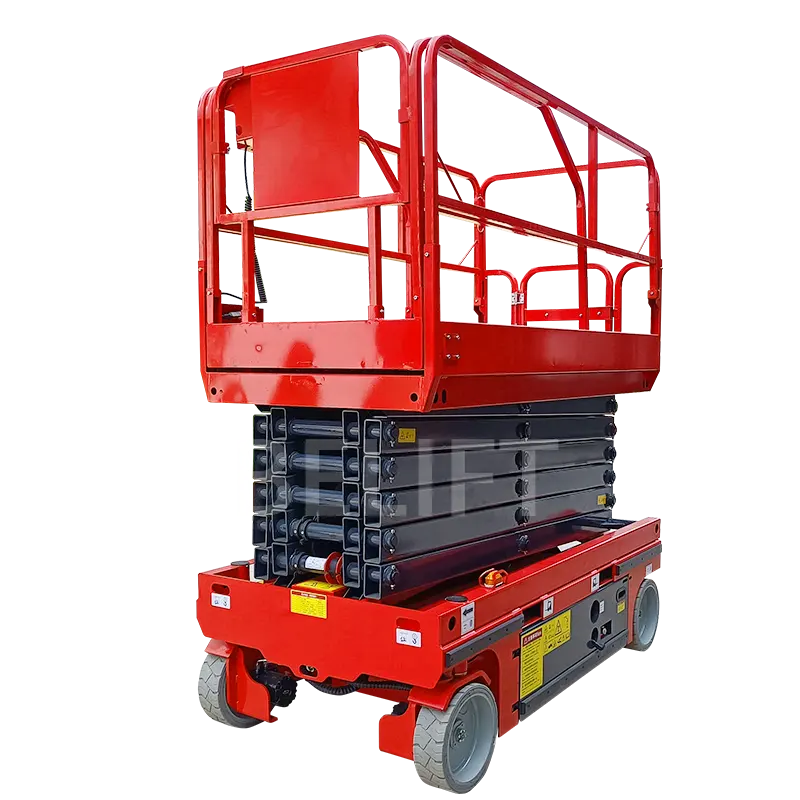 Self Propelled Lift Machine Used in Tight Space Easy to Maneuver Portable Platform Lifts Maintenance Free Manuel Lifts