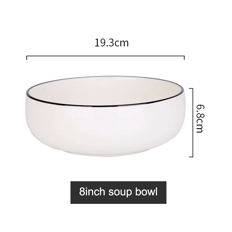 Bol à soupe 8 pouces blanc