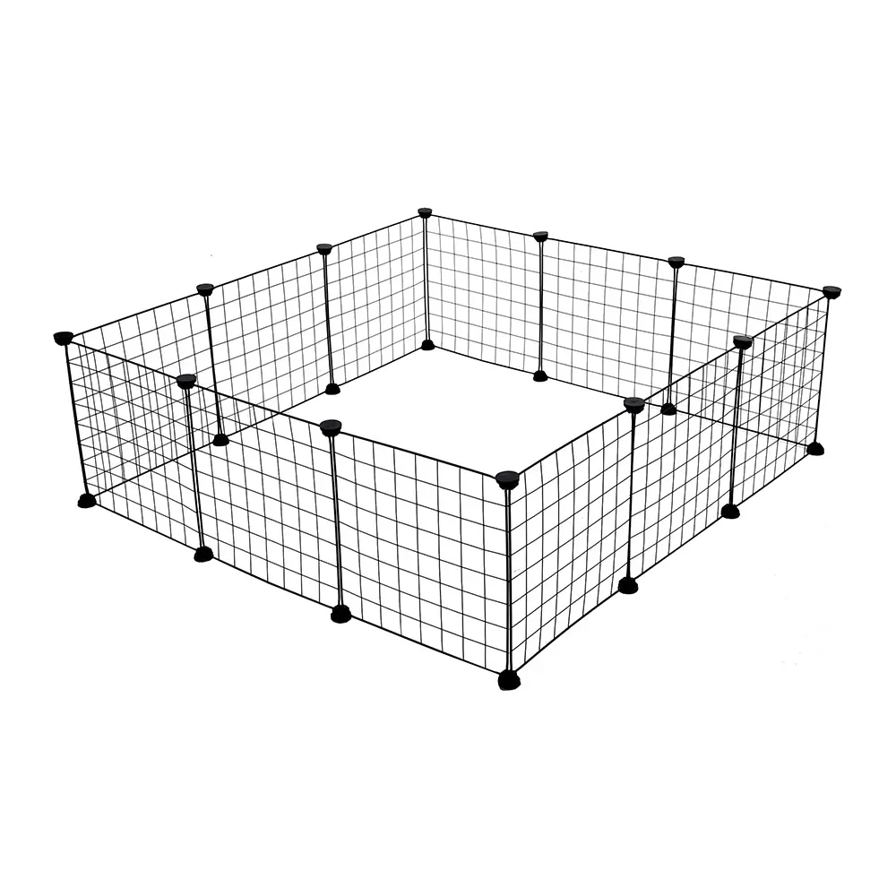 Parc pour animaux de compagnie 35*41cm portable chien chat lapin chenil en métal petit animal de compagnie cage pour maison