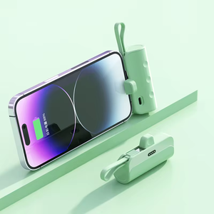新しいリスト5000mAhミニ発電所携帯電話用LEDディスプレイ付き急速充電ポータブルタイプCパワーバンク - Product Image 2