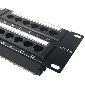 Ethernet en blanco Modular Patch Network cat7 cat6 RJ45 Montaje en rack 19 pulgadas 1U 2U Cat6 UTP 48 Port Patch Panel - Product Image 6