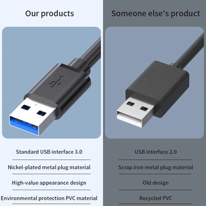 สาย USB ตัวผู้ไปยังตัวผู้สาย USB3.0ถ่ายโอนข้อมูลอย่างรวดเร็วสำหรับคอมพิวเตอร์ฮาร์ดดิสก์แล็ปท็อปมือถือแล็ปท็อปสายต่อขยาย5 Gbps - Product Image 2