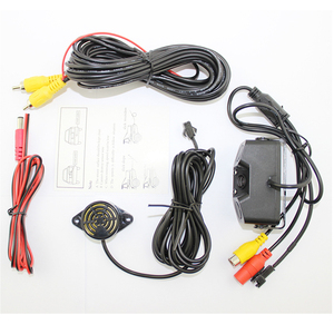 3-en-1 impermeable Sensor de aparcamiento de coche cámara de respaldo de visión trasera 2 indicadores zumbador alarmas SISTEMA DE Radar de marcha atrás cámara de visión lateral