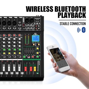 RS8-<strong>PRO</strong> Professional DJ <strong>Mixer</strong> 8-Channel USB MP3 Player with 16 DSP Digital Audio Interface for Audio Sound Equipment