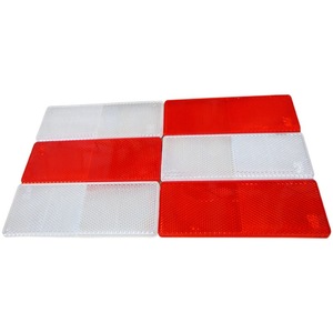 车身反光贴纸红色和白色反光板反光条车身标记 - Product Image 4