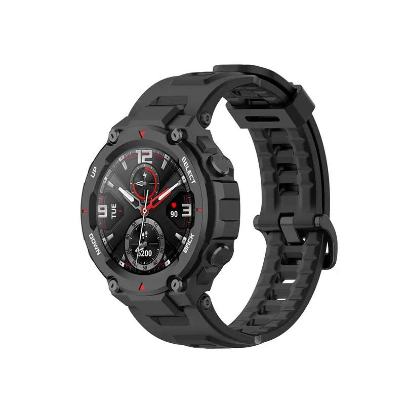 Premium yüksek kalite yumuşak silikon Watchband kayışı için Amazfit t-rex A1918 akıllı saat kordonu