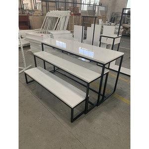 High-end Retail Cloth Shop <strong>Counter</strong> <strong>Table</strong> Design Wood Clothing Retail <strong>Display</strong> <strong>Table</strong> - Product Image 1