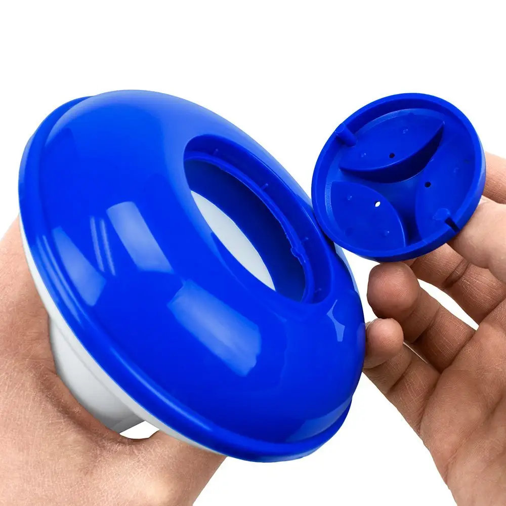 Distribuidor flutuante de cloro para piscinas, mini dispensador flutuante de produtos químicos para comprimidos de cloro até 1,5''