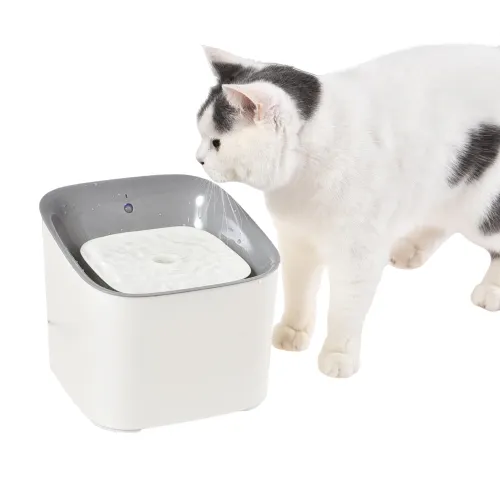 Dispensador de agua potable Abs para mascotas, tazón para beber con resorte grande, fuente de agua automática para gatos