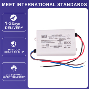 MEAN WELL APC-35-350 35Wスイッチング電源28-100VDC出力IP42短絡/過電圧保護LEDアプリケーション