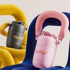 Biểu tượng tùy chỉnh rò rỉ bằng chứng BPA free 350ml thép không gỉ cách nhiệt chân không <span class=keywords><strong>Flask</strong></span> Tumbler chai nước với dây thừng cho Sôi - Product Image 3