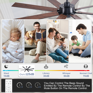 Fabrika doğrudan satış 72 inç tavan vantilatörü 8 bıçakları büyük boy uzaktan kumanda ile endüstriyel DC Led tavan vantilatörü ışık - Product Image 3