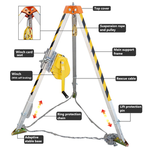 Xách tay tự động Kính thiên văn khẩn cấp nâng hỗ trợ với cẩu Sling tời đa chức năng cứu hỏa ba chân bánh - Product Image 1