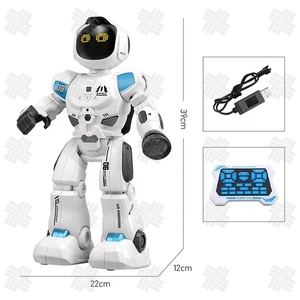 KW Fernbedienung Roboters pielzeug für Kinder, programmier bare RC Smart Roboter mit Musik demo und LED-Ausdrucks funktion - Product Image 2