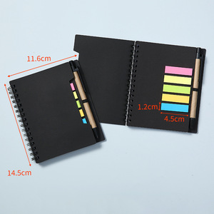 Custom Logo A6 <strong>Notebook</strong> <strong>with</strong> 60 Sheet Spiral Style Memo Sticky <strong>Notes</strong> Soft and Hard Cover Options for Gift