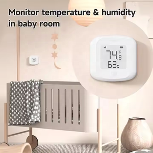 Smart WiFi Zigbee Sensor de temperatura y humedad Higrómetro interior Termómetro Detector con pantalla LCD Control remoto - Product Image 2