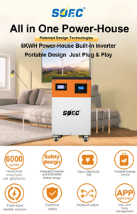 51.2V 100Ah Solar Energy Storage 5kWh Lithium Battery Built in 5KW Inverter All in <strong>One</strong> LiFePO4 Battery Support Max 6 <strong>Parallel</strong> - Product Image 2