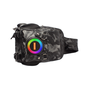 2025 Outdoor Running and <strong>Cycling</strong> Backpack RGB LED Lighting Speaker Sports Trend Party IPX5 Waterproof Leather Backpack