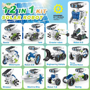 批发DIY创意自组装玩具12合1太阳能机器人教育科学杆套件 - Product Image 2