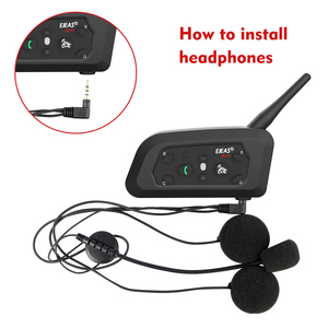 Durable motocicleta intercomunicador Bluetooth casco auriculares - Product Image 4
