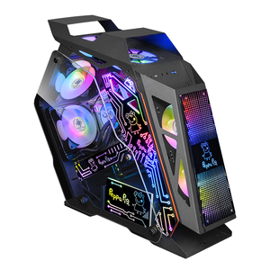 OEM-funda de pc con logotipo personalizado Irregular, cubierta de mesa de vidrio para PC gaming y torres completas de escritorio, MATX CPU RGB - Product Image 6