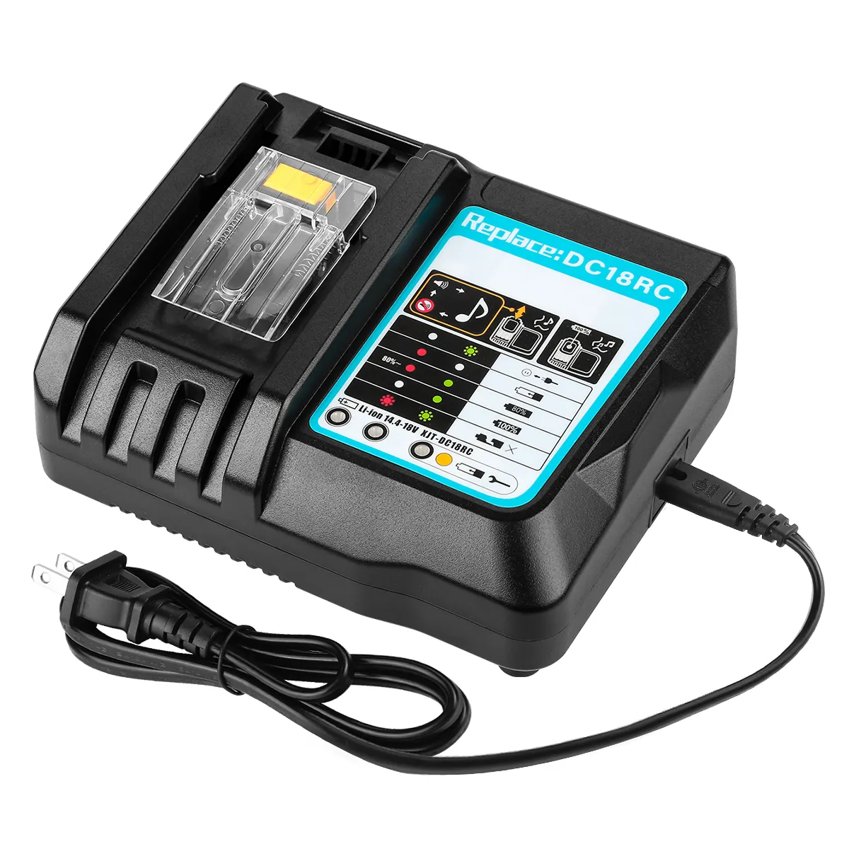 XJT04 sostituzione Professionale DC18RF makitas18v fast charger con schermo A LED e USB per makitas BL1430 BL1830 BL1850 BL1860