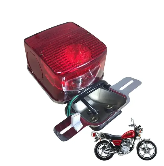 Piezas de sistema de iluminación para motocicleta, lámpara trasera para Suzuki Haojue Lifan Skygo GN125 GN125H GN125F GN150, luz de freno trasera de