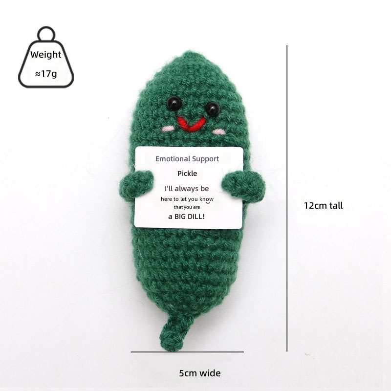 Cucumber olive green with down tail e-card