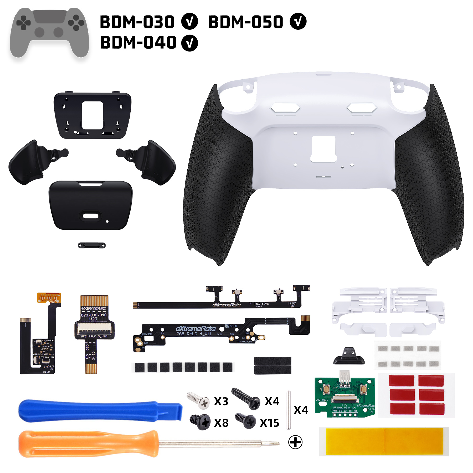 Rubberized White Black - Black GQTPFM004M2