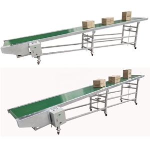 Personalizar marco de acero industrial logística carga descarga PVC alimentos inclinado cinta transportadora precio - Product Image 1