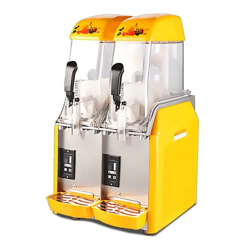 Commerciële dubbele nozzles slush machine slush vriezer slush maker sneeuw modder machine hot koop