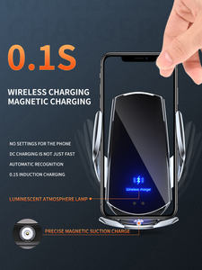 New Arrival Auto Clamping with Magnetic Connector Tips Head Car Phone Holder Fast <strong>Charge</strong> 15W Wireless Car Charger - Product Image 6