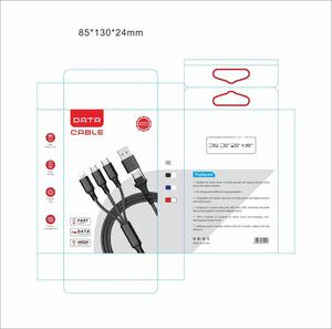 カスタムロゴマルチ電話充電器急速充電ナイロンユニバーサルUSBPD 3 4 5 in 1 LEDライトアップロゴケーブルプロモーションギフト用 - Product Image 5