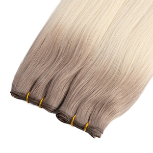 Cuticle Intact European Invisible Weft 100% Human Hair Extensions <strong>Bulk</strong> <strong>Order</strong> Double Drawn Genius Weft - Product Image 4