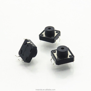 12*12mm schwarzer Taktsc halter 4-polige Micro-Push-Taste für die Leiterplatte montage mit PC-Reset-Funktion - Product Image 4