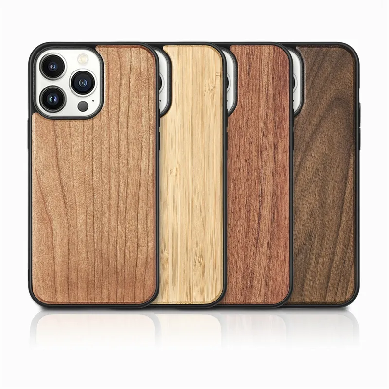 2 in 1 Wooden skin case back cover for iPhone 11 12 13 14 Pro, For iPhone 14 ProMax Hard shell case