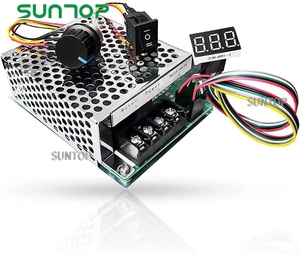PWM DC Motor drehzahl regler, DC 10-55V/60A, LED-Anzeige Stufenloser DC-Motor drehzahl regler mit einstellbarem Potentiometer - Product Image 1