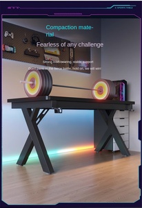 Mesa de competición eléctrica de fibra de carbono multifuncional, almacenamiento de escritorio de doble juego para el hogar, Internet, café, mesa de ordenador portátil - Product Image 6